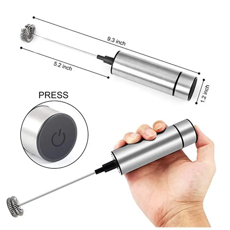 خافق البيض الحليب Frother صانع فقاعات القهوة Frothing العصا المحمولة الكهربائية المحمولة رغوة عالية السرعة خلاط مشروبات دروبشيبينغ