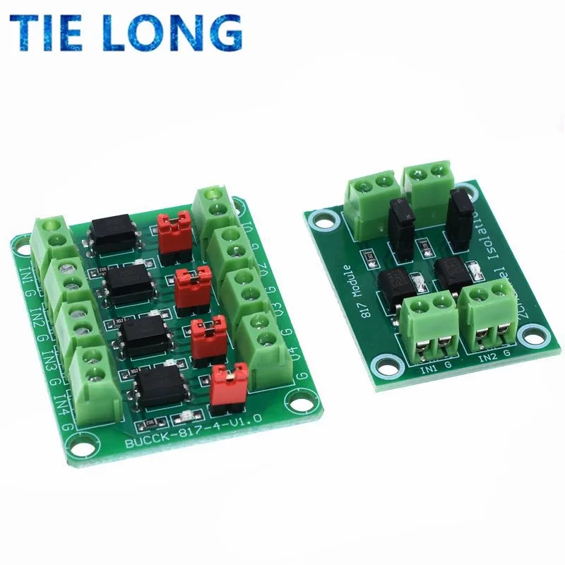 PC817 4 Channel Optocoupler Isolation Board Voltage Converter Adapter Module 3.6-30V Driver Photoelectric Isolated Module PC 817