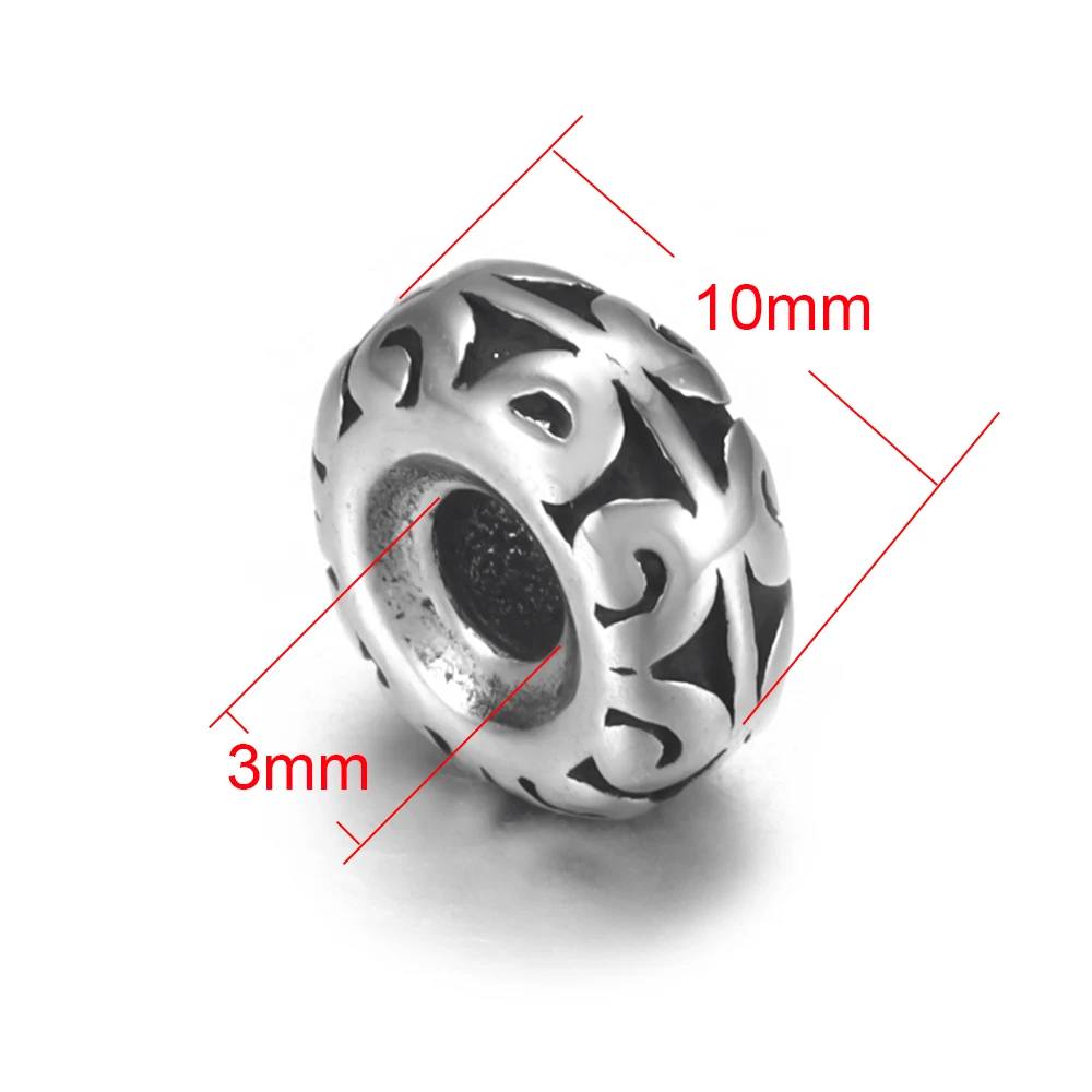 Stainless Steel 3mm Bead Spacer for Beaded Bracelet  Jewelry Making DIY Small Hole Spacer Charms Accessories Supplies