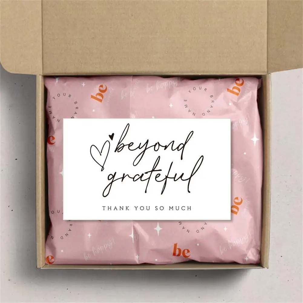 30ชิ้น/แพ็คสีชมพูบัตรสำหรับสนับสนุนธุรกิจแพคเกจตกแต่งธุรกิจการ์ด Handmade With Love สำหรับผู้ขายของขวัญ