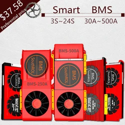 Smart BMS 12V 36V 48V 30A 60A 80A 100A 120A 150A 200A LiFePo4 batteria agli ioni di litio 3S 4s 7S 8S 10S 12S 13S 16S 20S 24S Balance