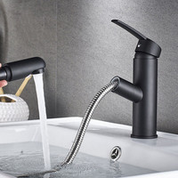 Tuqiu Basin Faucet Modern Black Bathroom Mixer Tap Brushed Gold/Nickel/Chrome Wash basin Faucet Hot and Cold Sink Faucet New