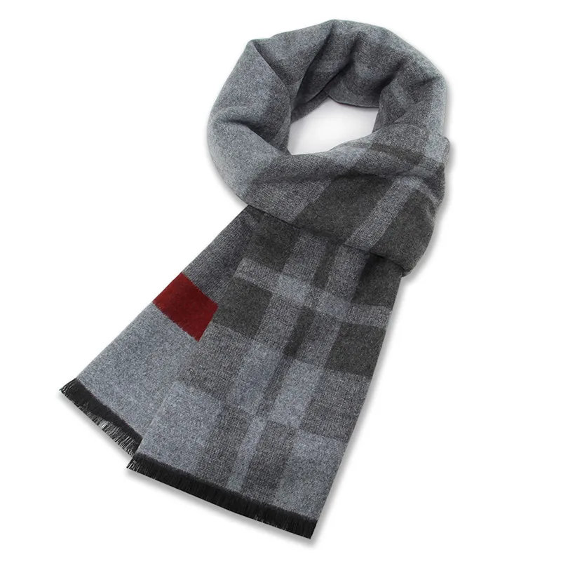 Foulard en Cachemire Chaud et Doux pour Homme, Écharpe de Marque de Luxe, Design à la Mode, Collection Automne Hiver