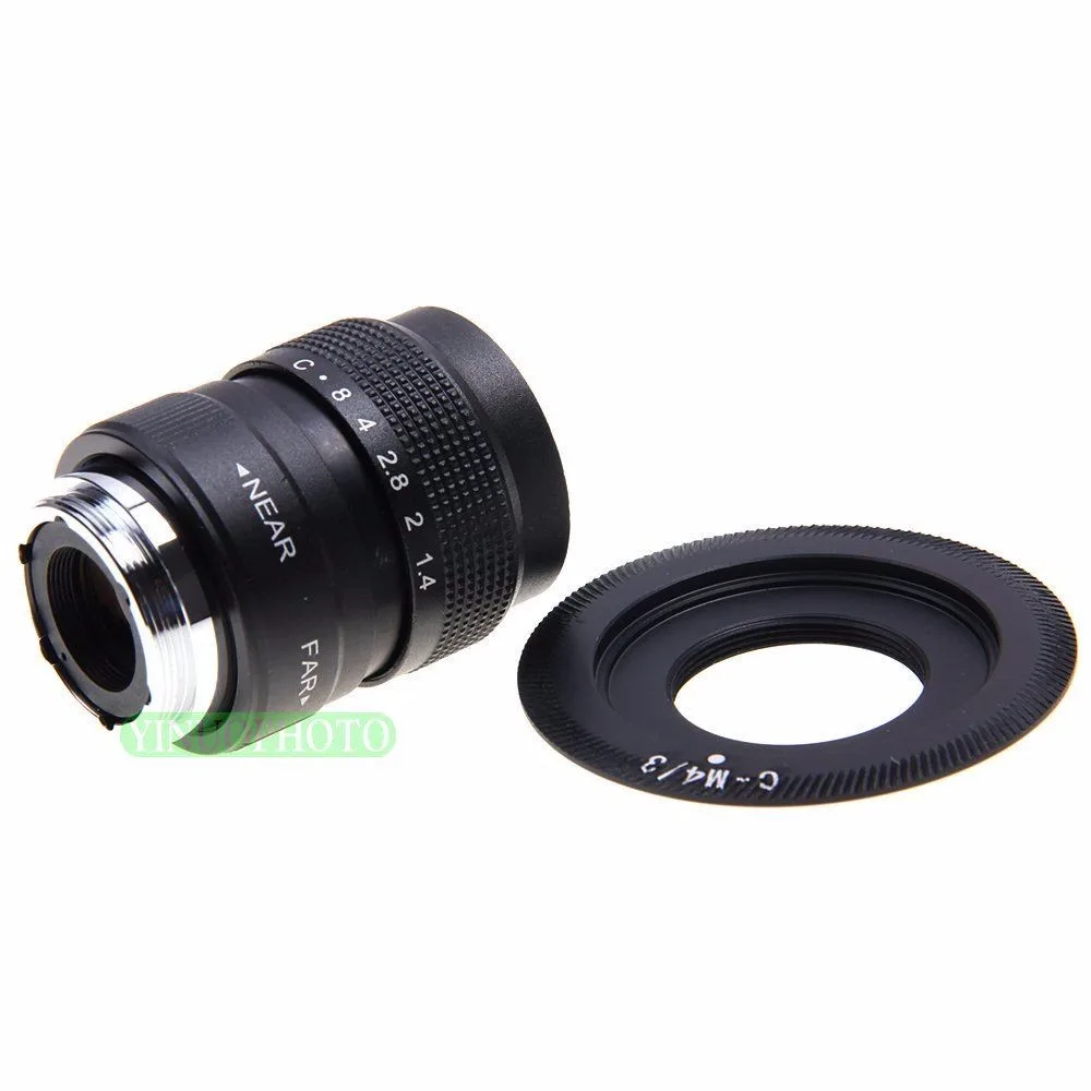 25mm F1.4 CCTV TV Movie lens+C Mount for Panasonic Micro 4/3 m4/3 GF1 GF2 GF3 GF5 GF6 GX1 GX7 GX8 G85 GH5 GH1 GH2 GH3 C-M4/3