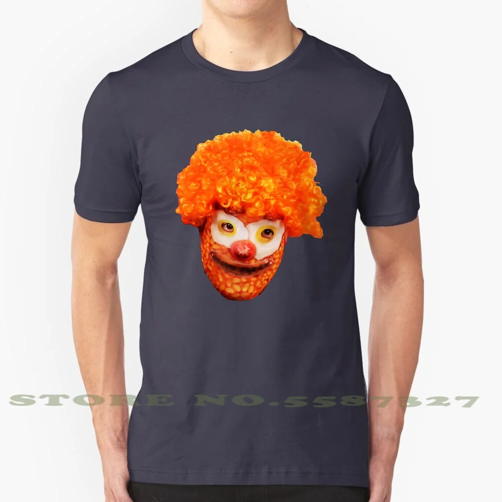 Beanus 100% Cotton T-Shirt Beanus Digitiser Clown Weird Beans Heinz