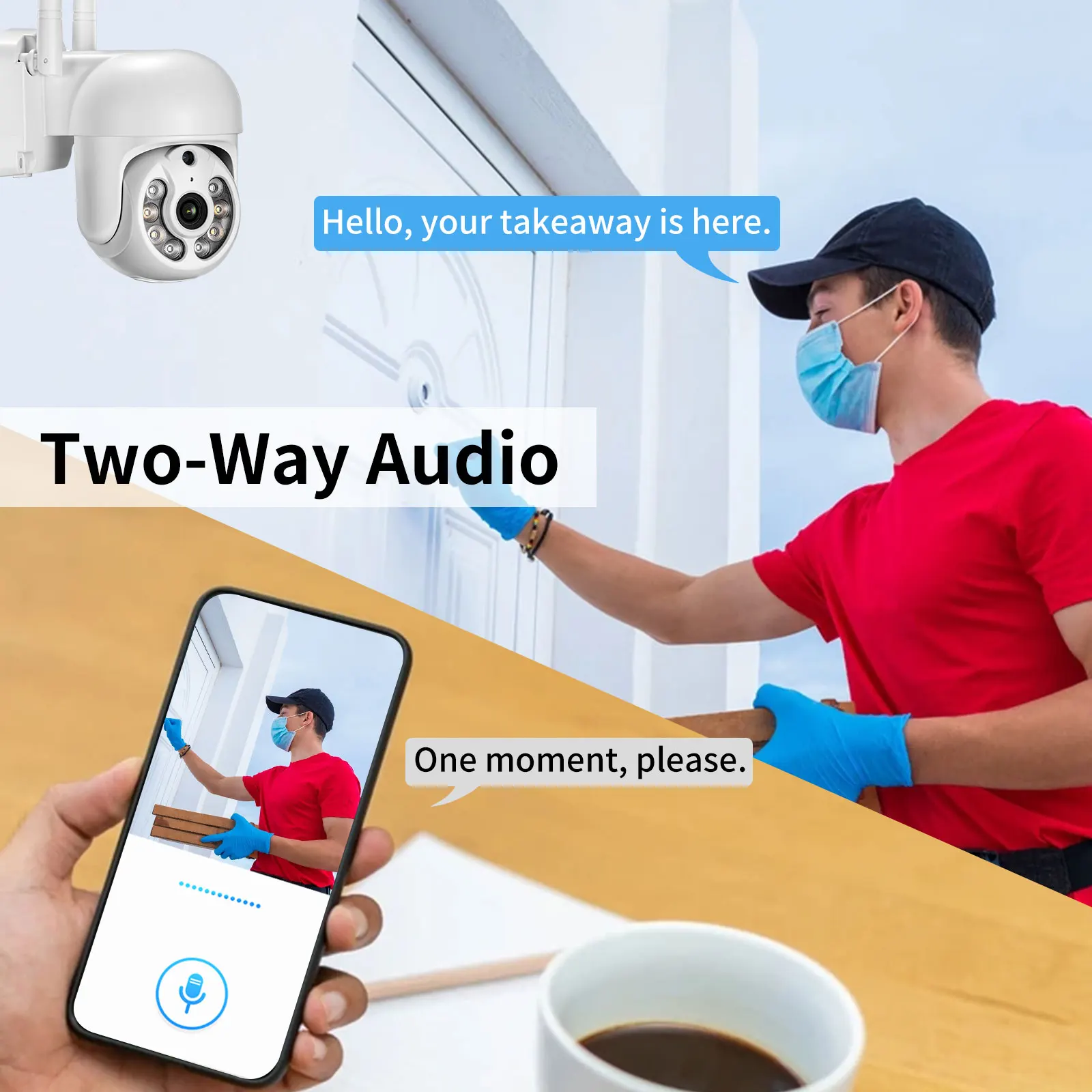 Gadinan 8MP PTZ Videobewakingssysteem CCTV Beveiligingscamera Dome WIFI Auto Tracking Kit Tweeweg Audio Waterdicht Draaien