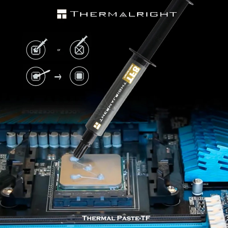 Термоклейкая силиконовая смазка, комплект термопасты 13,8 вт/м-к, Непроводящий радиатор для охлаждения ПК, процессора, графического процессора, графического карты