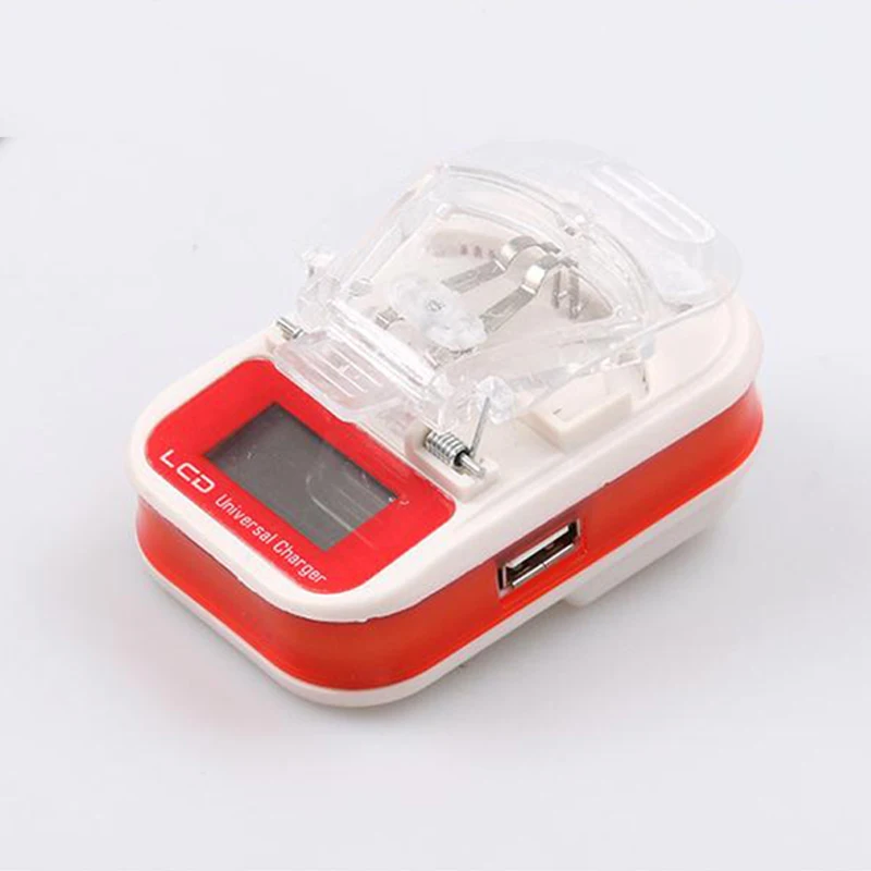 Carregador universal de bateria usb com tela indicadora lcd eua/ue plug adaptador de carregamento para telefones celulares inteligentes android bateria