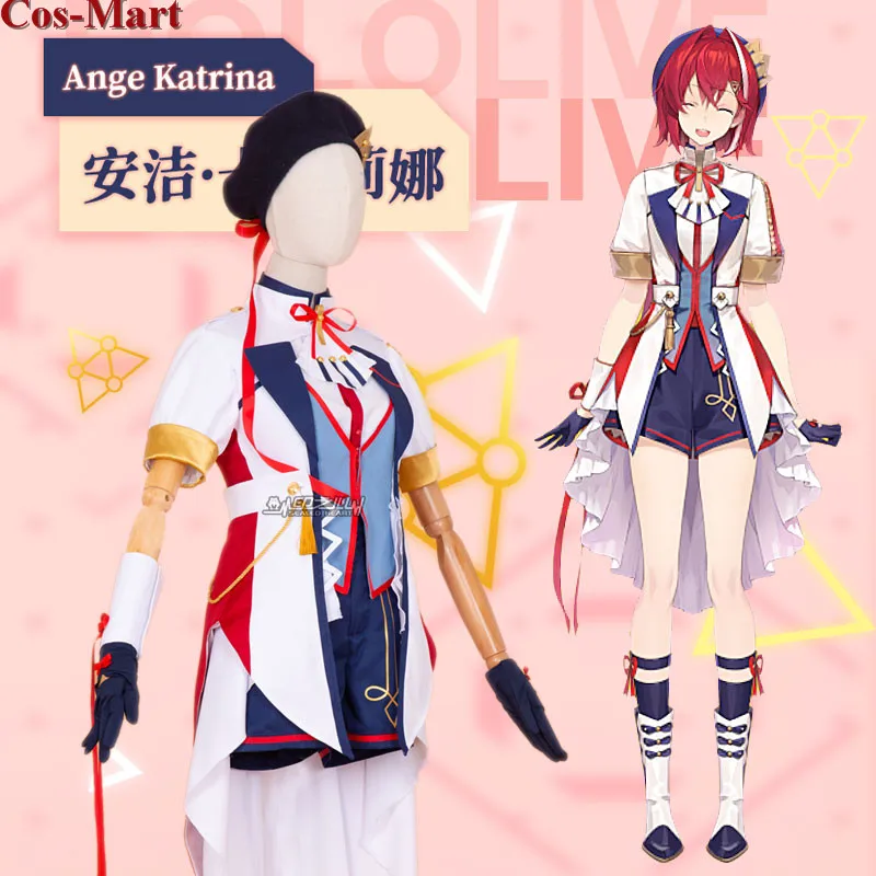 Cos-Mart New Anime VTuber Hololive Ange Katrina Cosplay Costume Cute Idol Uniforms Female Activity Party Role Play Clothing