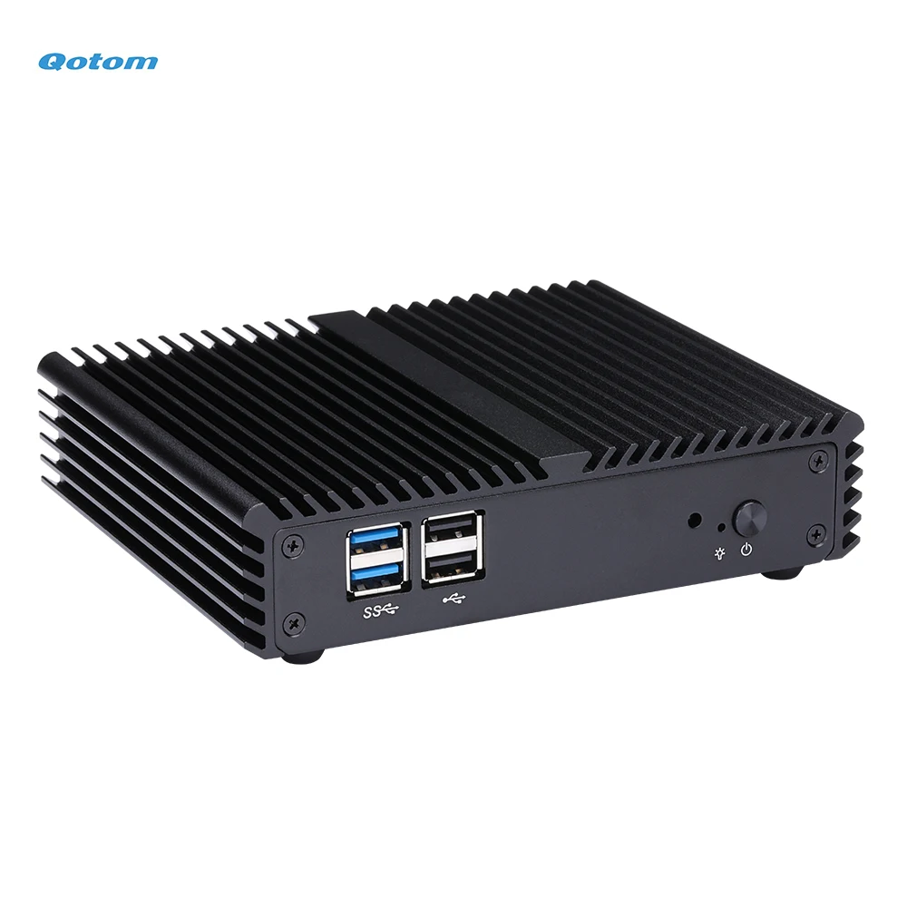 Procesor czterordzeniowy Mini PC Pentium J3710 z systemem 24/7 bez wentylatora do użytku biurowego Qotom Mini PC