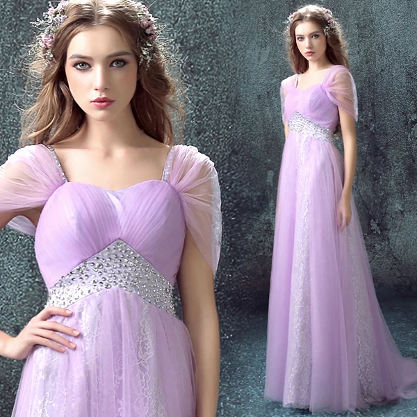 

purple tulle lace a-line cap sleeve hot sexy sweetheart long 2025 new design beading vestido longo Formal gowns bridesmaid dress