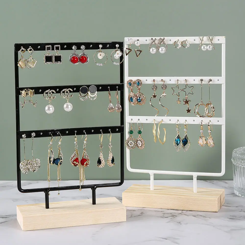 24/44/66 holes Stand for Earrings Pendants Bracelets Jewelry Display Stud Earrings Holder Jewellery Rack 2 Colors