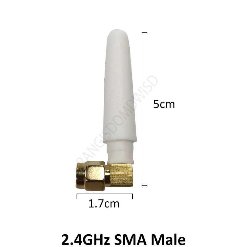 2.4GHz 안테나 2 개 와이파이 SMA 수 암 커넥터, 2 ~ 3dbi 2.4 IOT 안테나, 소형 안테나, 화이트 안테나 라우터