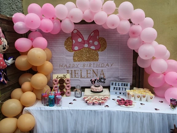 핑크 소녀 대리석 미니 마우스 사진 배경, 개인 맞춤 스튜디오 비닐 배너 Photocall 생일 배경