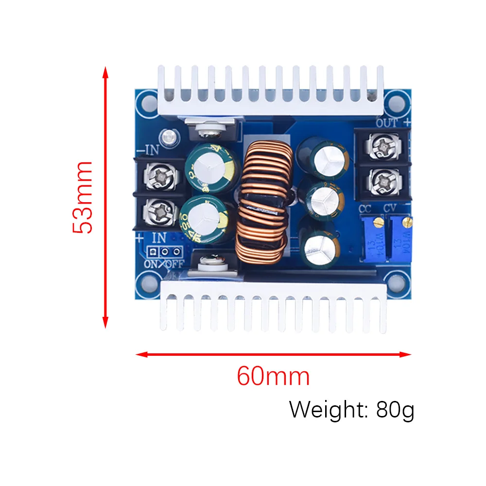 300W 20A DC-DC Buck Converter Step Down Module Constant Current LED Driver Power Step Down Voltage Module Electrolytic Capacitor