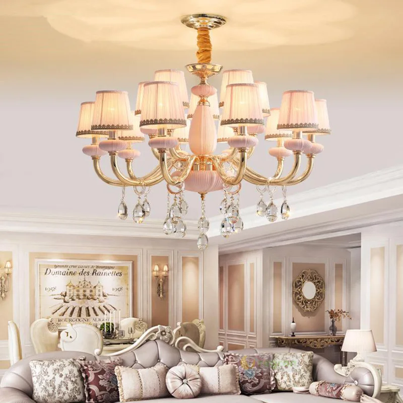 

Modern Lustre Crystal Chandeliers Girls Romantic Wedding Room Bedroom Lights Princess Room led chandelier lighting