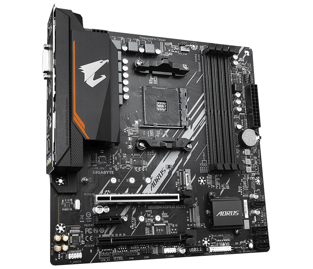 Full New GIGABYTE B550M AORUS ELITE Motherboard AMD B550 Socket AM4 DDR4 HDMI-compatible 128GB PCI-E 4.0 M.2