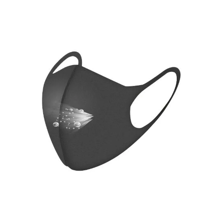 3 pcs Fashion Black Prevent Dust Haze Breathable Masks Same Style Of Stars Bamboo Charcoal Women Men Ice Silk Mouth-muffle