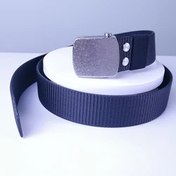 Black Ice Flower Nylon Webbing Tactical Belt With Pure Titanium Automatic Sliding Buckle Belt Length 110-130 CM