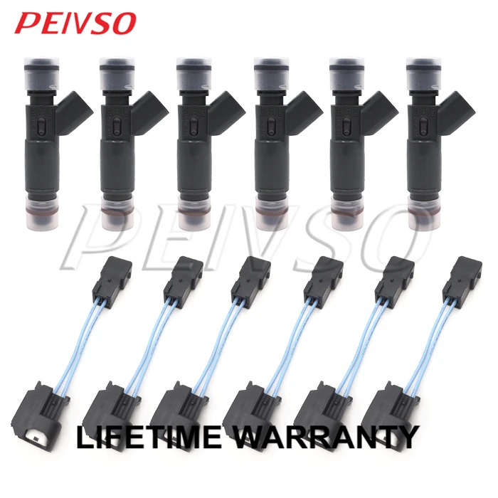 PEIVSO 6pcs 2F1E-A7A 53030778 53030778AB RL030778AB FJ682 Fuel Injector For JEEP CHEROKEE / GRAND / WRANGLER  4.0L L6