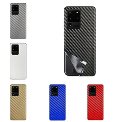 3D Carbon Fiber Film For Samsung Galaxy S25 S24 S23 S22 S21 Ultra S20 S10E S9 Wrap Skin Back Cover Note20 10 Plus Back Stickers