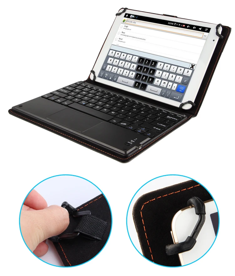 

Removable Wireless Bluetooth Touchpad Keyboard Cover For Blackview Tab10 Tab 10 10.1" Funda Premium PU Stand Tablet Case