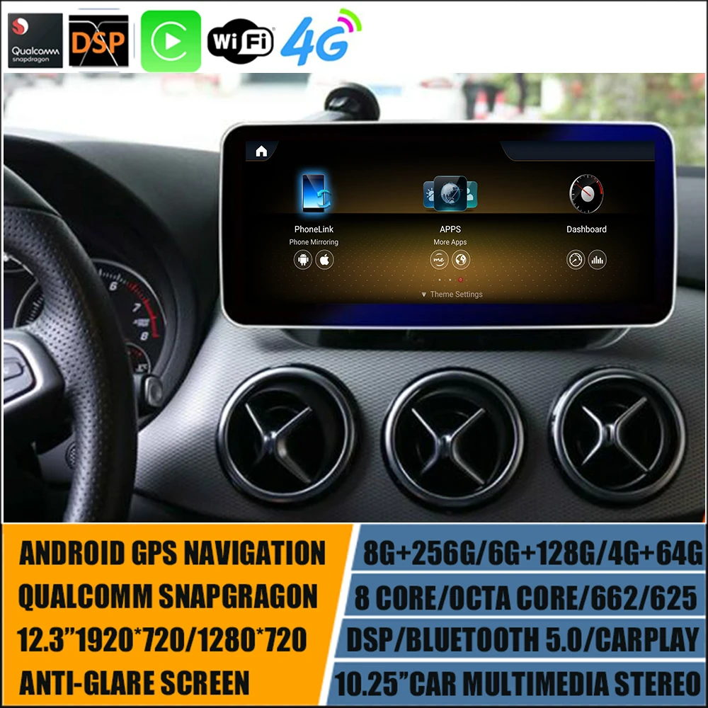 

Android 11 Auto Stereo 8G+256G GPS Player For Mercedes Benz B-Class W246 2011-2018 Multimedia Qualcomm BT WIFI 4G LTE 1920*720