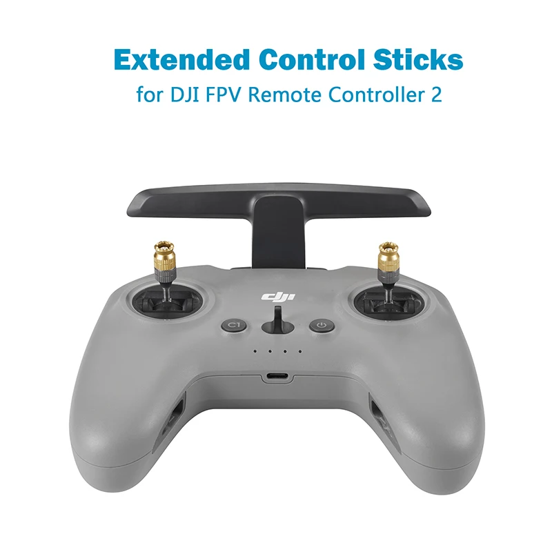 For DJI FPV Extended Joystick Aluminum Thumb Rocker Heighten Sticks Compatible with DJI FPV Remote Controller Drone Accessories