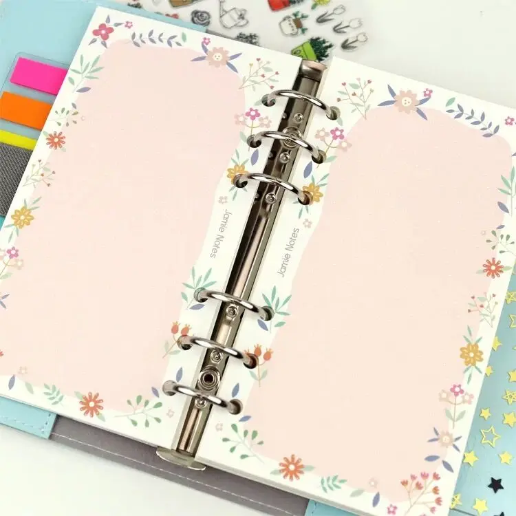 Sharkbang 20/40 sheets Kawaii Floral A5 A6 Loose leaf Notebook Refill Paper Weekly Monthly List Planner Agenda Stationery