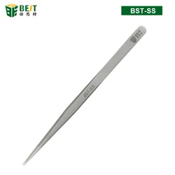 1Piece Ultra Precision Anti-Acid Stainless Steel Straight Tweezers Forceps for Mobile Phone Tablet PC Repair Tools