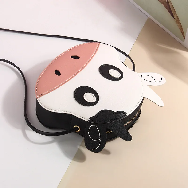 Cute Cow Shape Bag Making Materials Package DIY Cattle Bag Self-made Accessories Handcraft Bag Leather Material Sewing Supplies