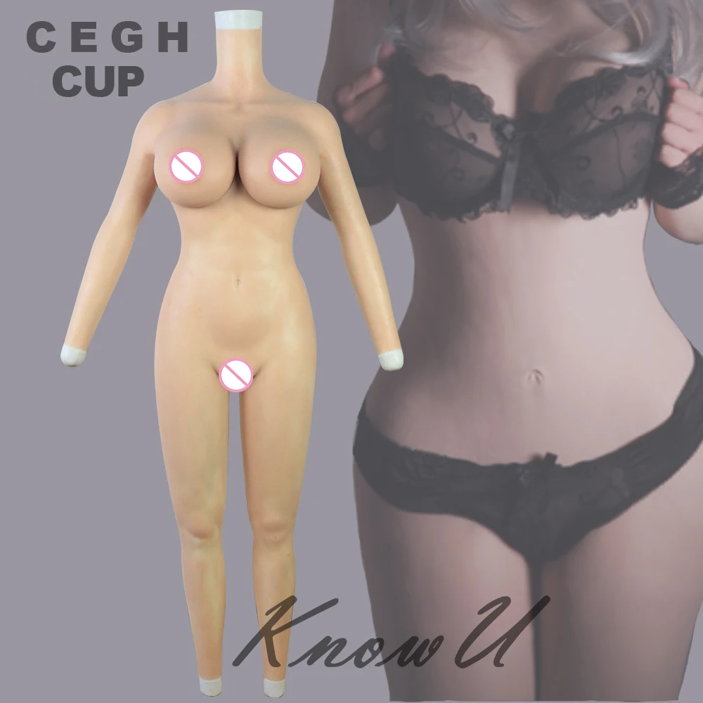 

KnowU C E G H Cup Full Bodysuit Silicone Fake Boobs Crossdress Transgender Transvestites MTF Cosplay Breast Forms Shemale