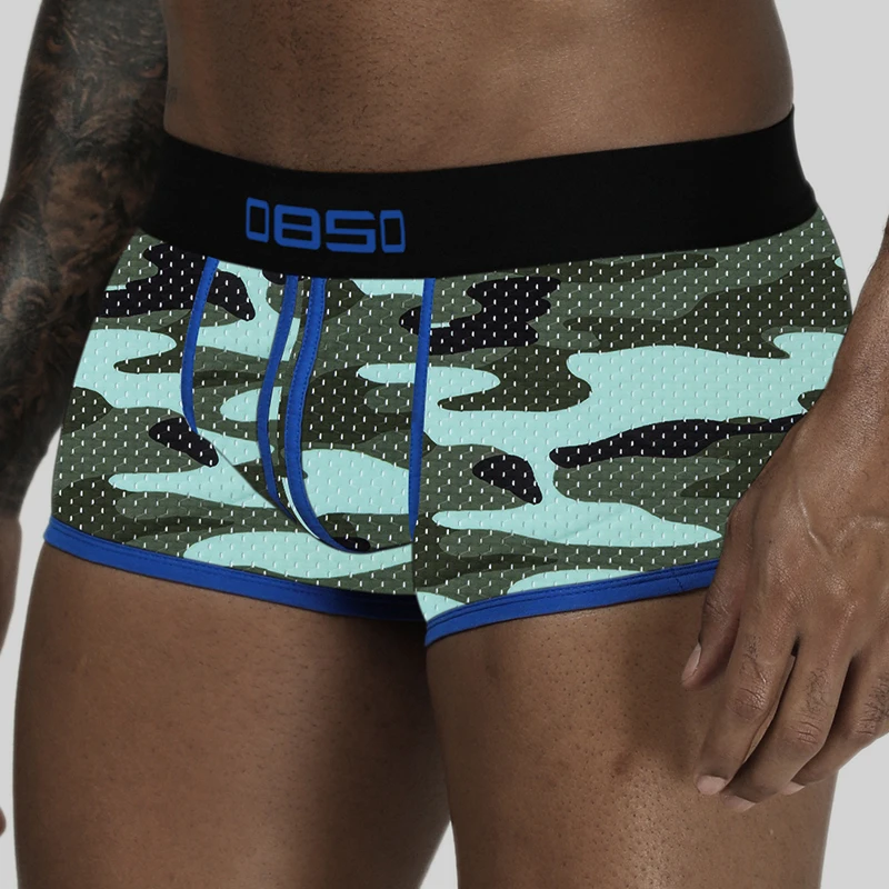 0850 Brand Men Underwear Boxer Mesh Mens Underpants Male Panties Quick Dry U Convex Calzoncillos Hombre Boxer Shorts Camouflage