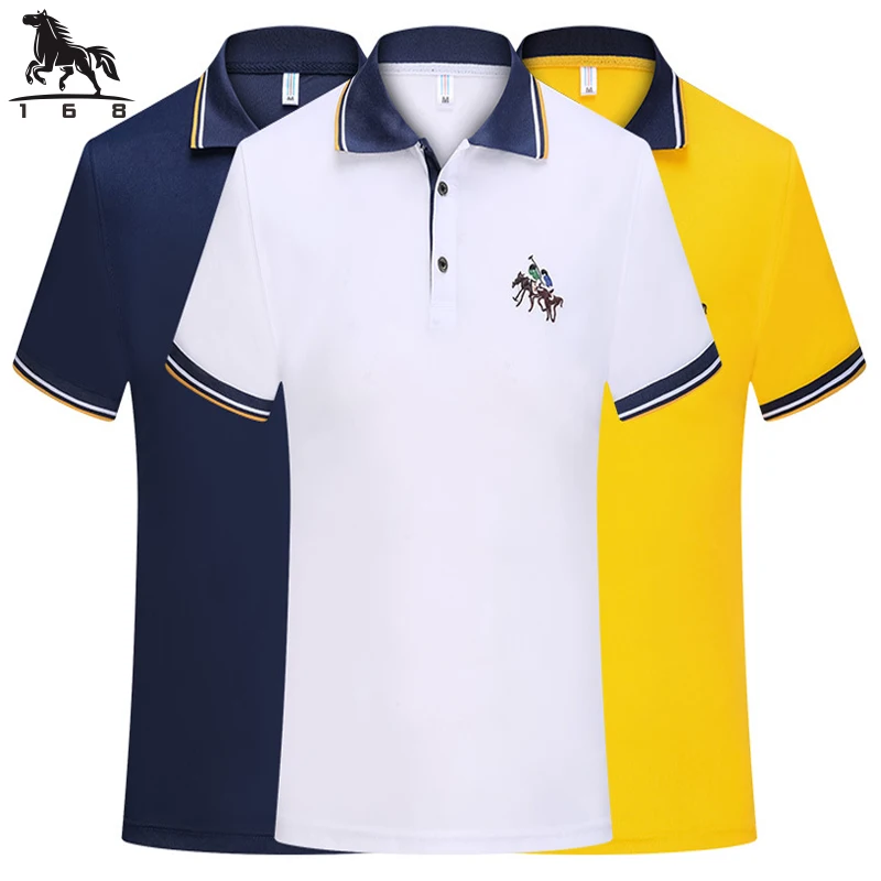 polo shirt men 6XL 7XL 8XL Summer new high quality mens short-sleeved polo shirt embroidery Men\'s business casual polo shirt T02