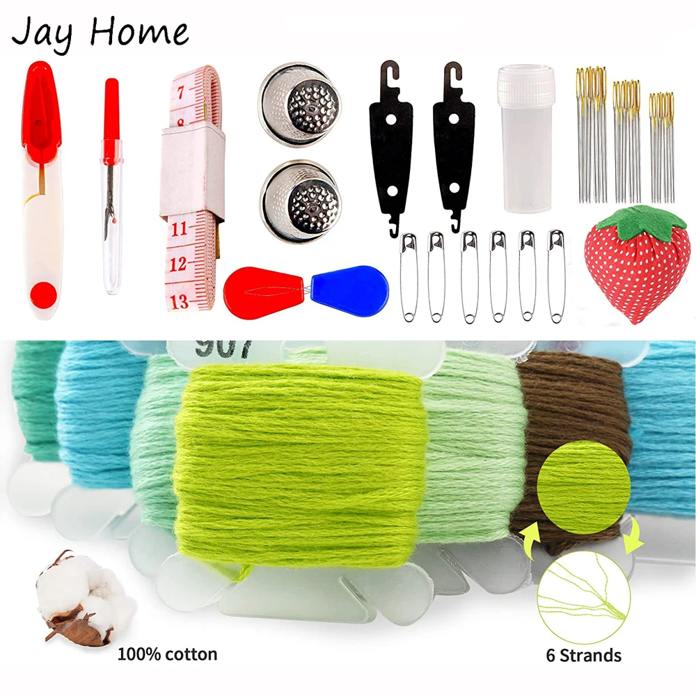 100/50 Colors Embroidery Floss Set Cross Stitch Thread Friendship Bracelets Floss with Organizer Storage Box Cross Stitch Tools