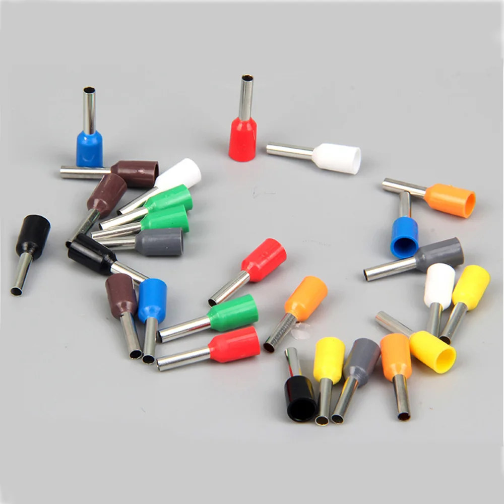100 pieces/package E0508 E7508 E1008 E1508 E2508 insulated bushing junction box cable end wire connector crimping terminal