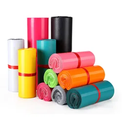 100Pcs Colorful Express New Courier Bags Self Adhesive Waterproof Moistureproof Plastic Poly Envelope Gift Mailing Pouches