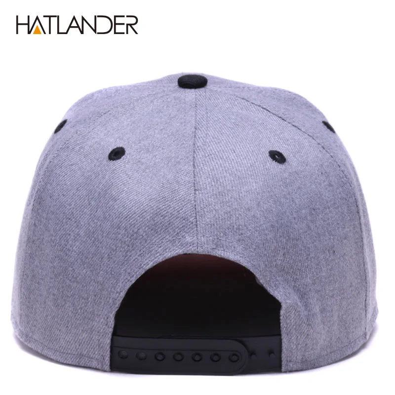 HATLANDER Original semi curved snapback caps MOM baseball cap DAD basketball cap couples grey hip hop cap hat bone sports hats