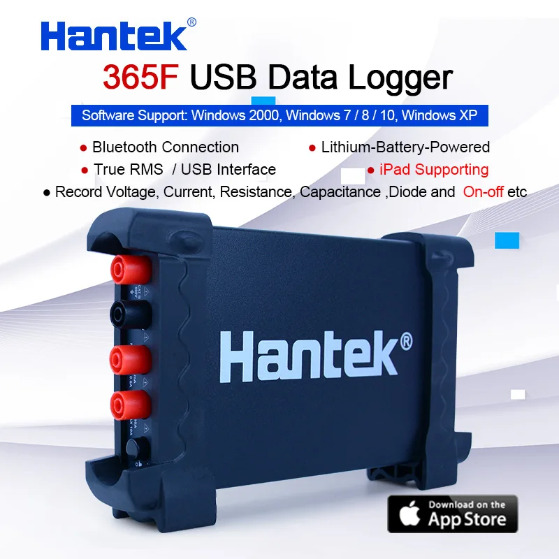 Hantek-registrador de Dados Digital sem Fio Multímetro Virtual com True Rms Suporte Ipad Bluetooth Usb para pc 365f