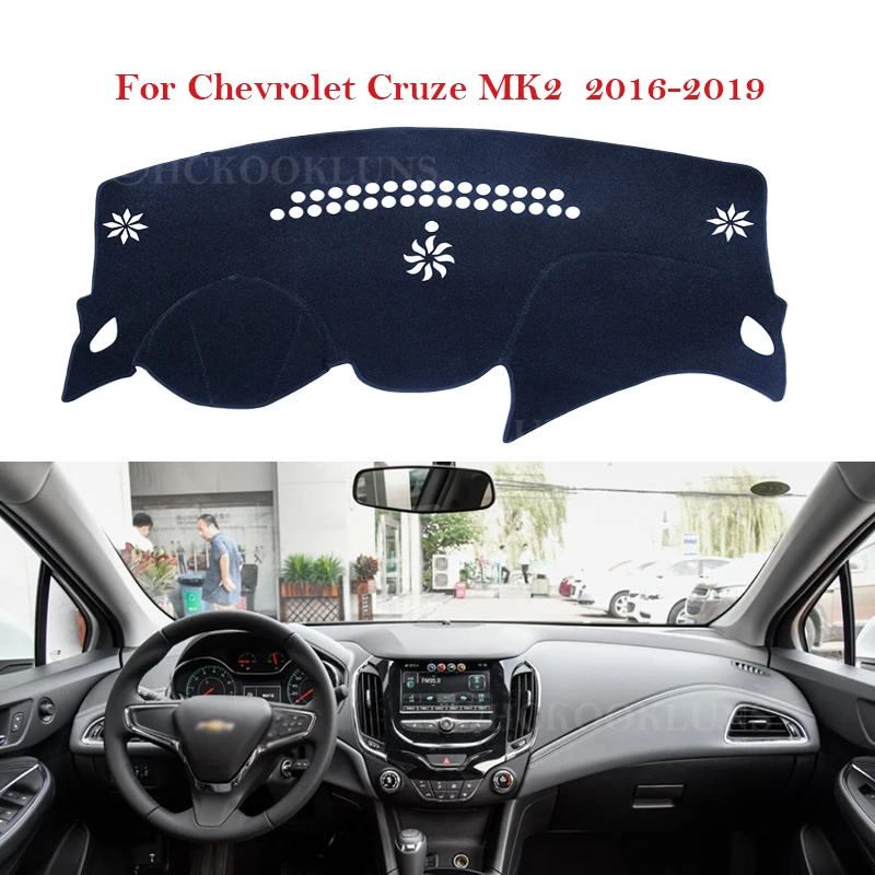 Dashboard Cover Protective Pad for Chevrolet Cruze MK2 2016 2017 2018 2019 car Accessories Dash Board Sunshade Carpet Anti-UV