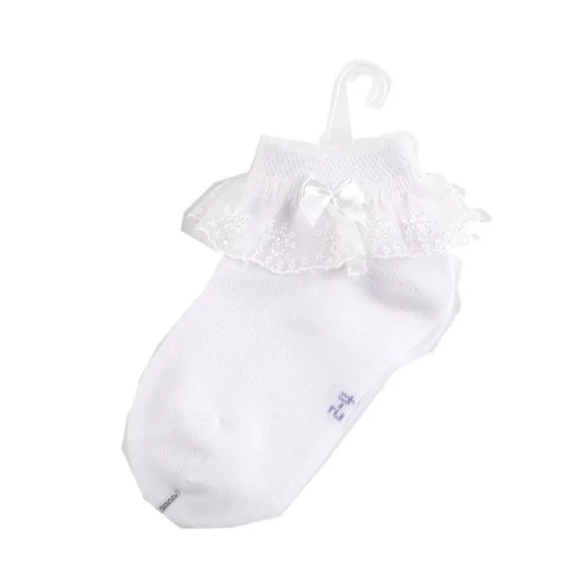 Thin summer baby girls kids toddler white pink cotton lace ruffle princess mesh socks, cheap children boot short sock sox SK29