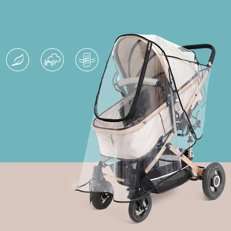 2024 New Universal Stroller Rain Cover Trolley Umbrella Raincoat Baby Car  Weather Shiel