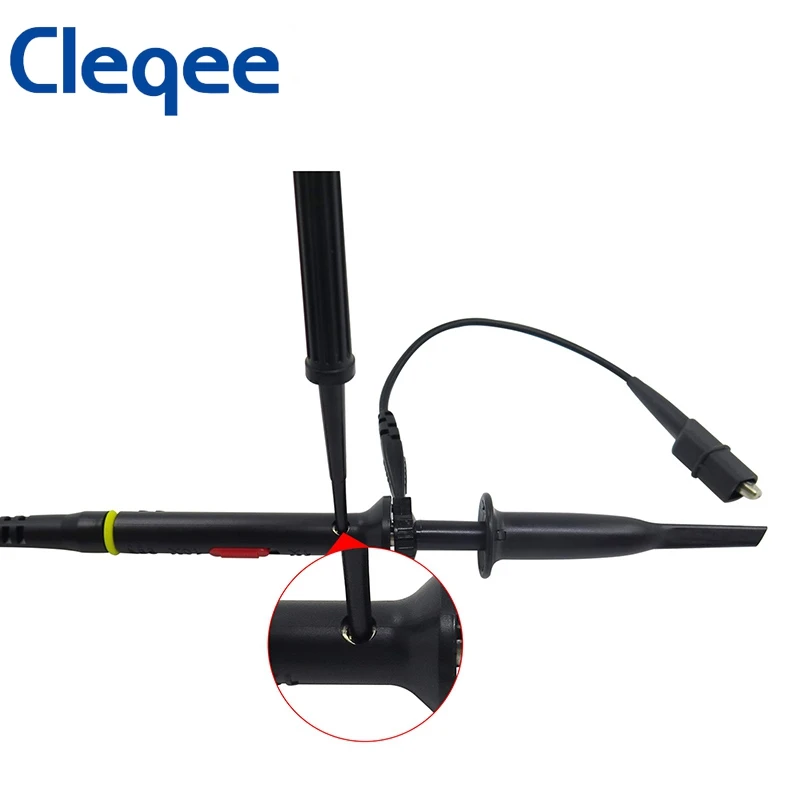 Cleqee P7200 200MHz راسم الذبذبات التحقيق X1/X10 BNC التوصيل غطاء حماية نطاق التحقيق DC-200MHz مع حلقات اللون