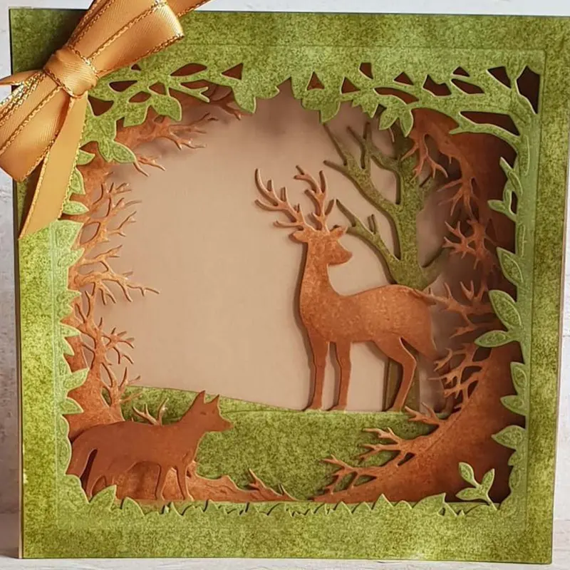 Christmas Stag In The Woods Metal Cutting dies 2019 new Craft Dies for Embossing Photo Paper Card making Scrapbooking Decoration