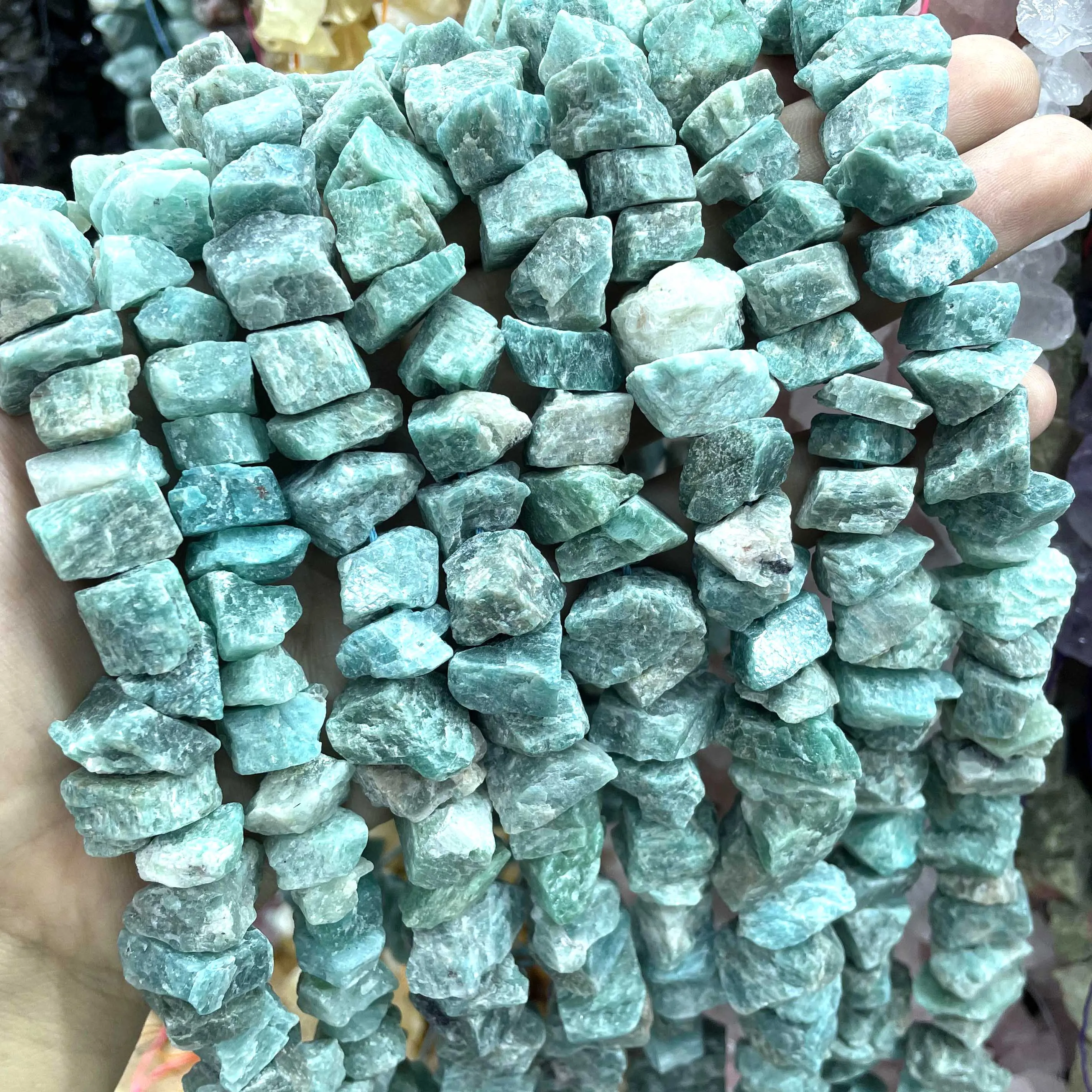 10-14mm Natural Stone Irregular Freeform Raw Nugget Amethysts Amazonite Minerals Quartz Citrines Beads Diy For Jewelry Making