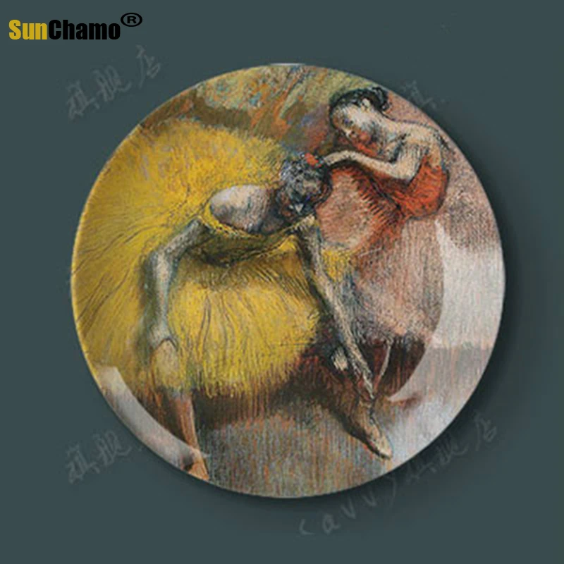 Decorative Ceramic Disc Dining Room Degas Dancers Entrance Decoration Porcelain Plate Painting Wall Hanging Plate