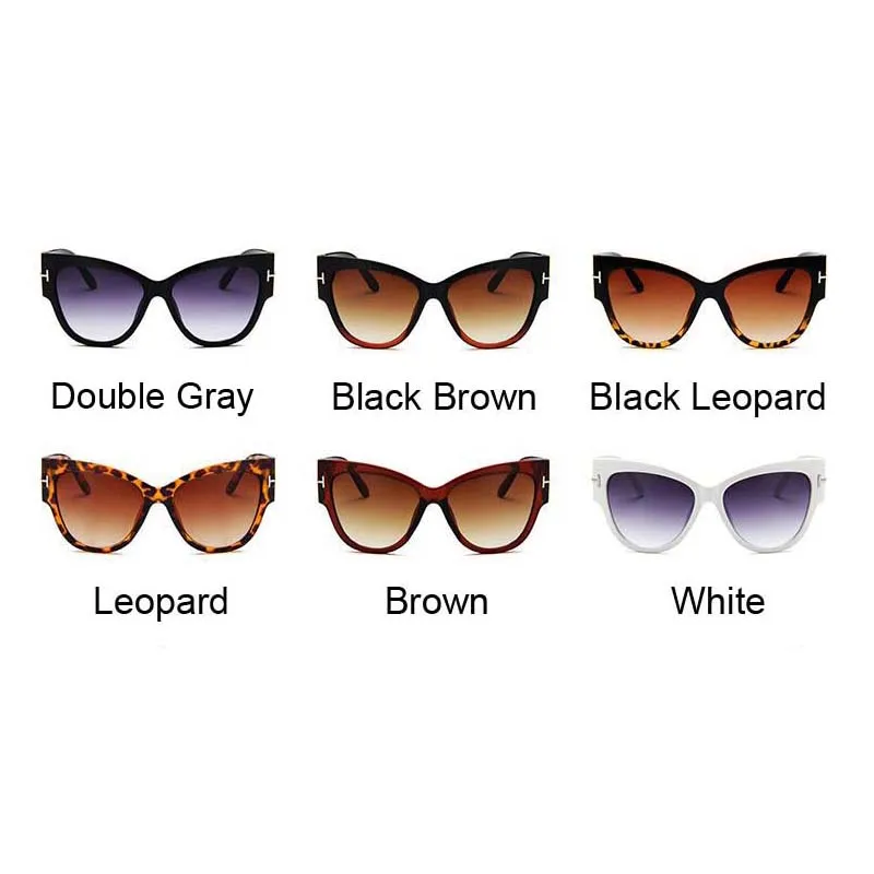 Vintage Designer Big Frame Sunglasses Woman Luxury Brand Sun Glasses For Female Fashion Cat Eye Gradient Shades Oculos De Sol