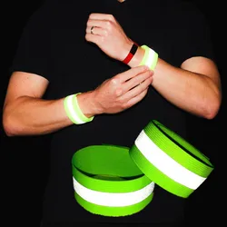 Banda reflectante de seguridad para correr de noche, banda elástica para el brazo, brazalete de protección de advertencia, para deportes, caminar y ciclismo