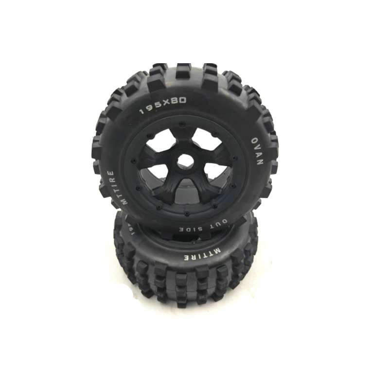 1/5 Scale RC Car Parts Front or Rear Knobby Wheel Tyres FOR KM ROFUN BAHA ROVAN HPI Baja 5T 5SC LOSI DBXL 195*75MM 195*80MM