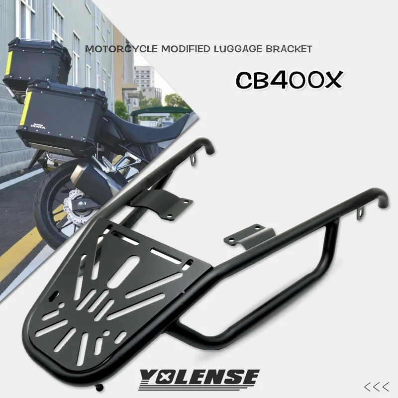 

2021 High Quality For Honda CB400X CB 400X Motorcycle Rear Seat Luggage Rack Fender Cargo Shelf Passenger Bar Backrest